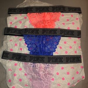 Victoria Secret PINK logo thongs